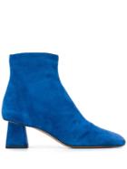 Rayne Sculpted Heel Ankle Boots - Blue