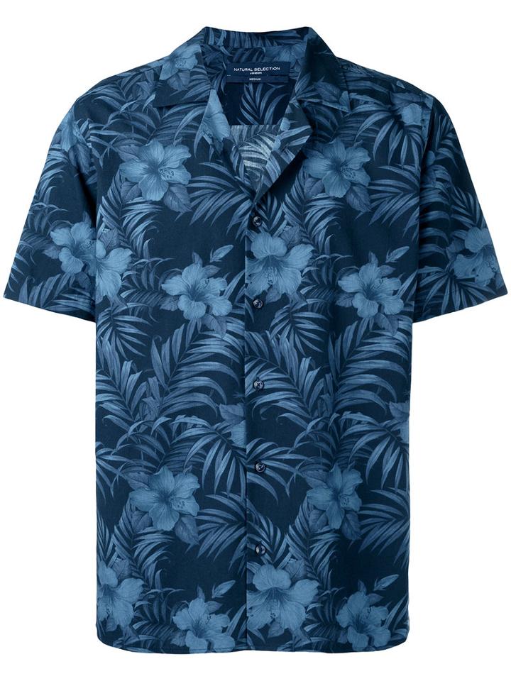 Natural Selection - Agra Tropic Shirt - Men - Ramie/cotton - Xs, Blue, Ramie/cotton