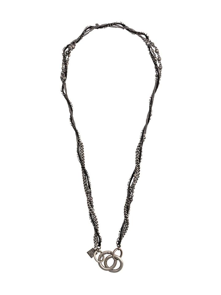 Goti Multiple Chains Necklace - Silver