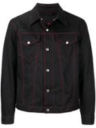 Caban Dark Denim Jacket - Black