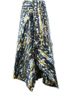 Marni - Abstract Asymmetric Skirt - Women - Cotton - 42, Blue, Cotton