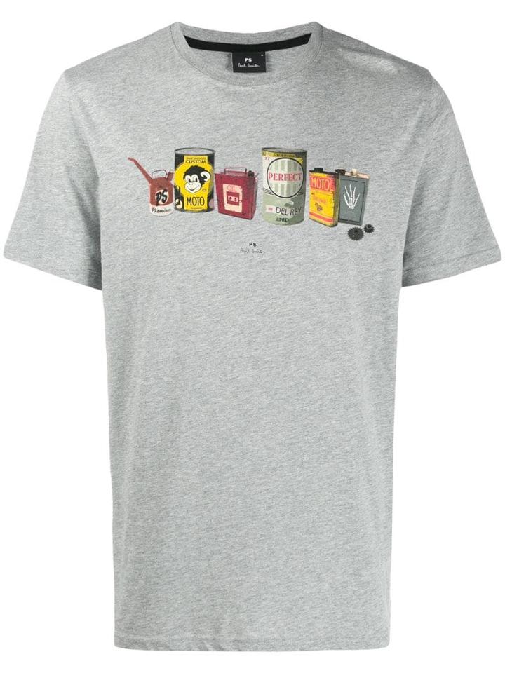 Ps Paul Smith Can Print T-shirt - Grey