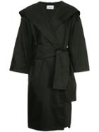 Monographie Kimono Hooded Robe Coat - Black
