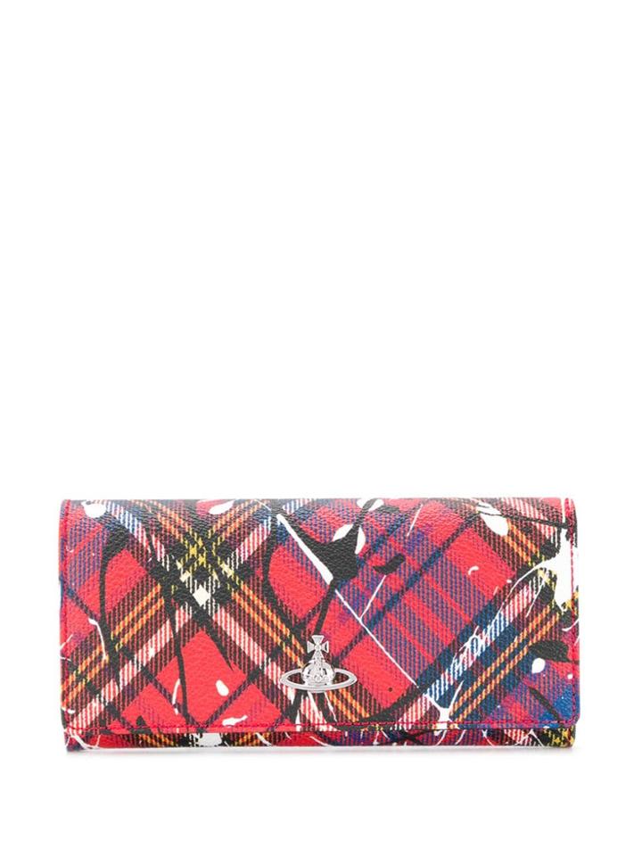 Vivienne Westwood Tartan Print Wallet - Red