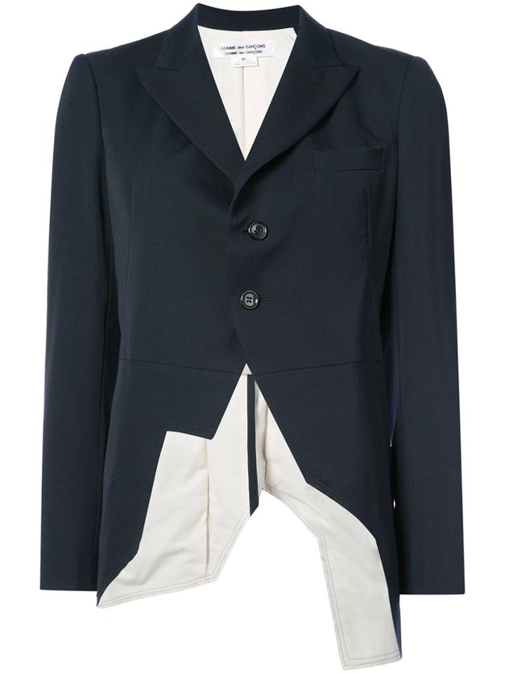 Comme Des Garçons Comme Des Garçons Asymmetric Hem Blazer - Blue
