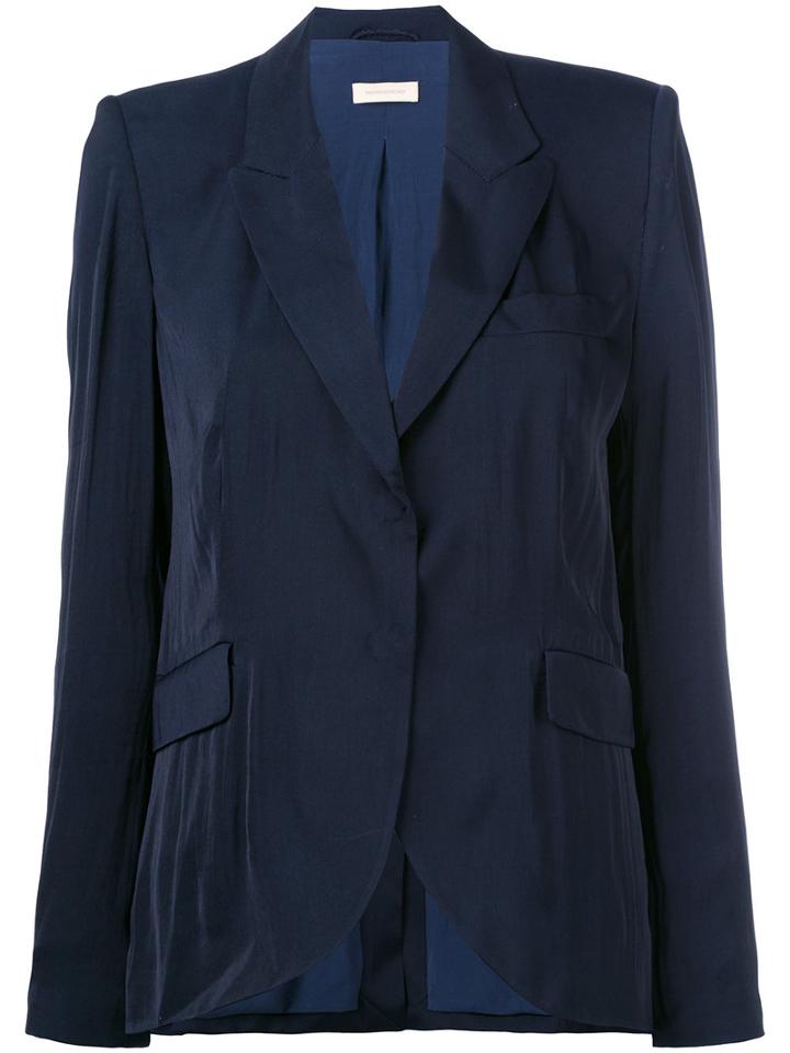 Wunderkind - Silky Lightweight Blazer - Women - Polyester - 36, Blue, Polyester