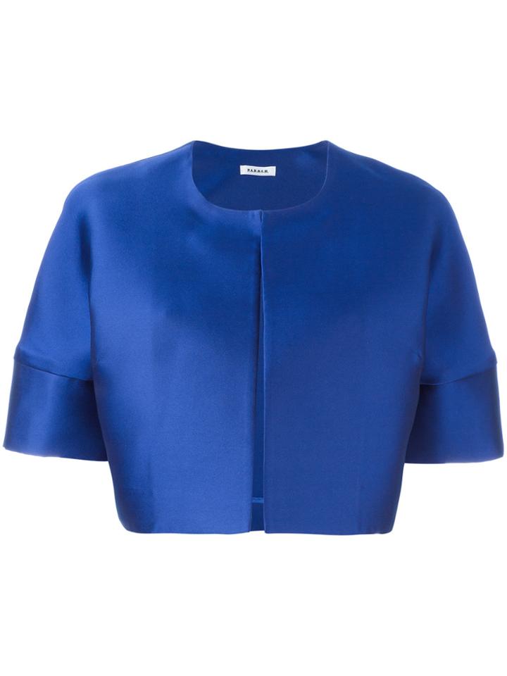 P.a.r.o.s.h. Pica Cropped Jacket - Blue