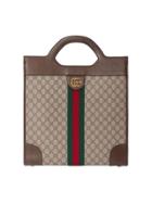 Gucci Ophidia Gg Medium Top Handle Tote - Brown