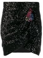Pinko Fitted Sequin Skirt - Black