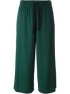 Forte Forte Cropped Trousers, Women's, Size: Ii, Green, Cotton/viscose