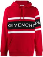 Givenchy Printed Logo Hoodie - Red
