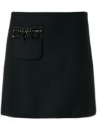 No21 Embroidered Detail Skirt - Black