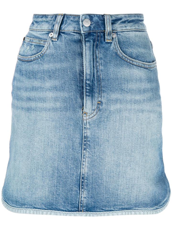 Calvin Klein Jeans Binding Denim Mini Skirt - Blue