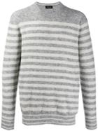 Roberto Collina Striped Sweatshirt - Grey