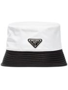 Prada Two-tone Bucket Hat - White