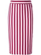 House Of Holland Striped Fitted Skirt