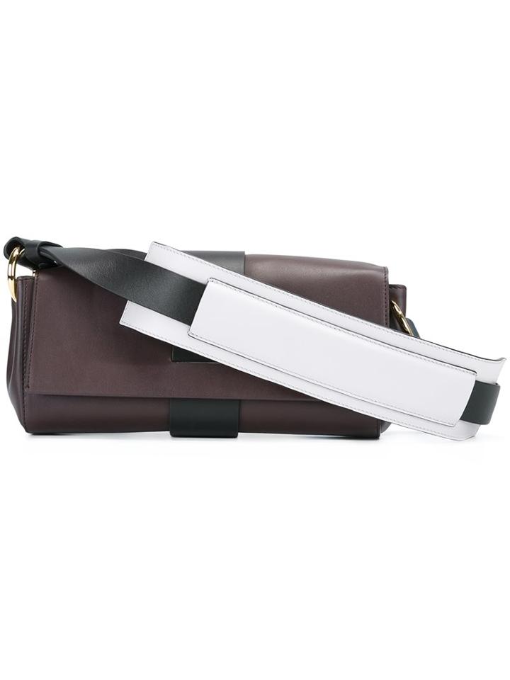 Marni Flap Shoulder Bag, Women's, Brown