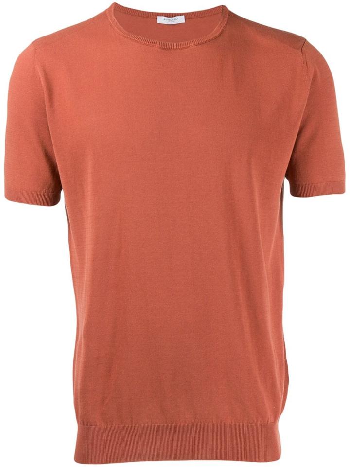 Boglioli Knitted Short Sleeve Top - Brown