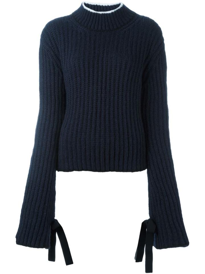 J.w.anderson Ribbed Jumper, Women's, Size: Xs, Blue, Polyester/viscose/wool/alpaca