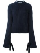 J.w.anderson Ribbed Jumper, Women's, Size: Xs, Blue, Polyester/viscose/wool/alpaca