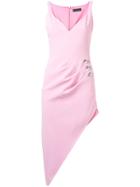 David Koma Crystal-embellished Crepe Dress - Pink