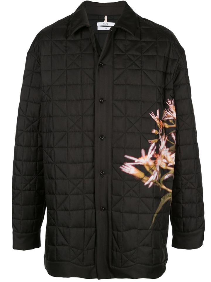Oamc Printed Woven Polly Overshirt - Black