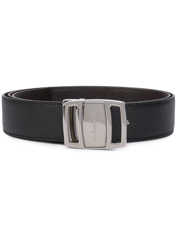 Salvatore Ferragamo Logo Plaque Belt - Black