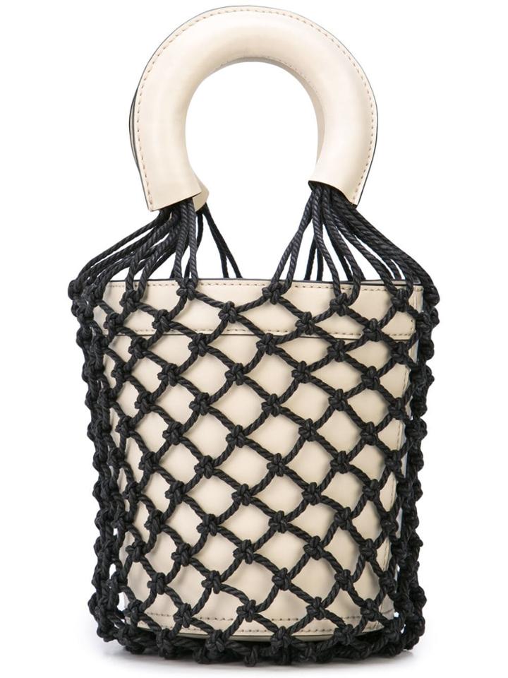 Staud Rope Layer Bucket Bag - White