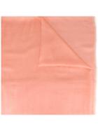 Large Frayed Stole, Women's, Yellow/orange, Cashmere, Salvatore Ferragamo