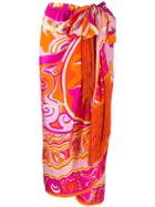 Emilio Pucci High-waist Printed Skirt - Orange