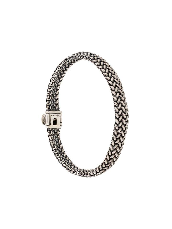 Ugo Cacciatori Pannier Woven Chain Bracelet - Silver
