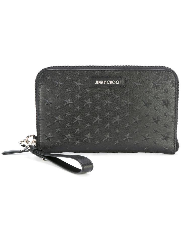 Jimmy Choo Carter Star Clutch, Men's, Black, Leather