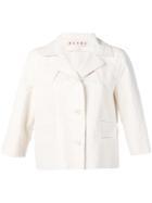 Marni Cropped Boxy Jacket - White
