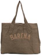 Barena Logo Print Tote Bag - Brown