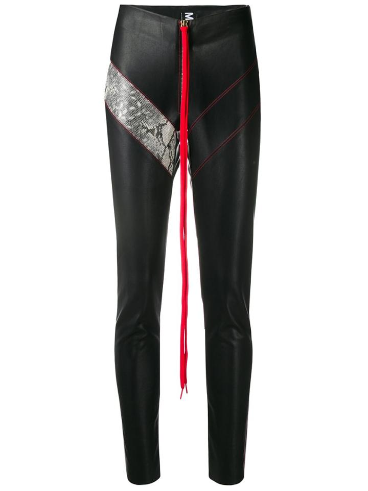 Mia-iam Shoestring Zip Leggings - Black