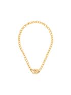 Chanel Pre-owned Cc Turnlock Chain Necklace - Metallic