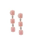 Irene Neuwirth 18kt Rose Gold Pink Opal And Diamond Drop Earrings