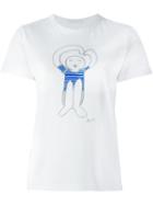 Société Anonyme Logo Print T-shirt, Women's, Size: Large, Blue, Cotton