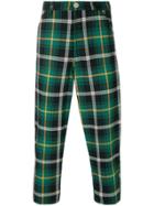 Comme Des Garçons Shirt Boys Tartan Check Pants - Green