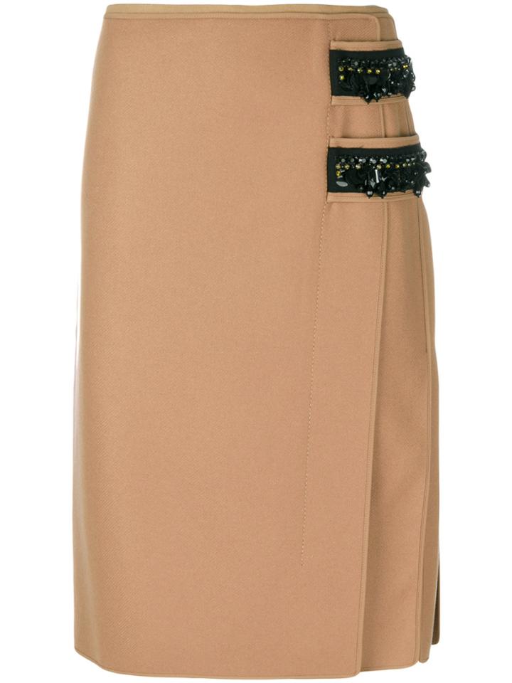 Alice+olivia Elana Embellished Mini Skirt - Green