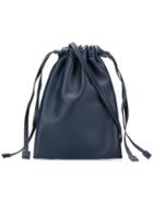 Bonastre Leather Cross Body Pouch - Blue
