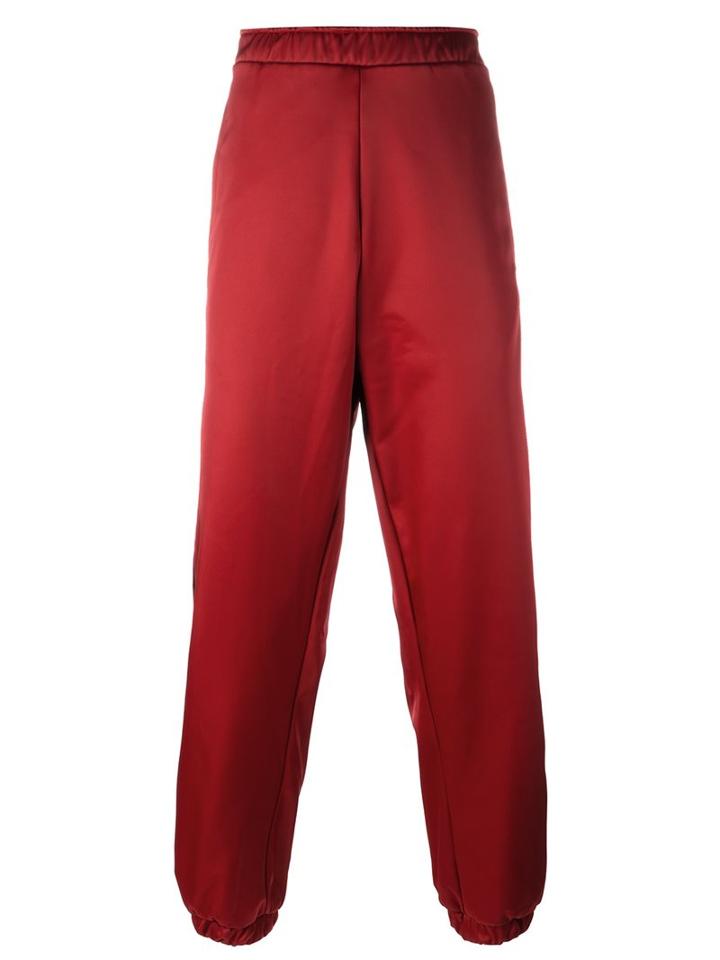 Astrid Andersen Side Stripe Track Pants, Men's, Size: Small, Red, Polyester/spandex/elastane
