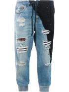 Greg Lauren Greg Lauren Glfw18w202 Denim Blue/navy Cotton/wool
