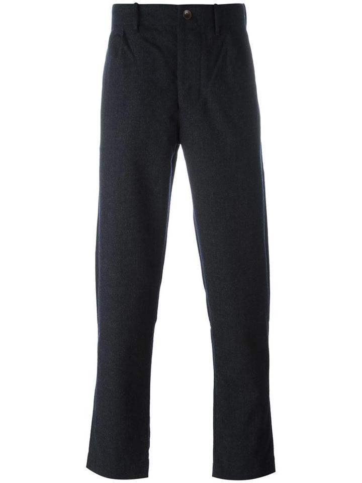 Incotex Straight Leg Trousers, Men's, Size: 34, Blue, Wool