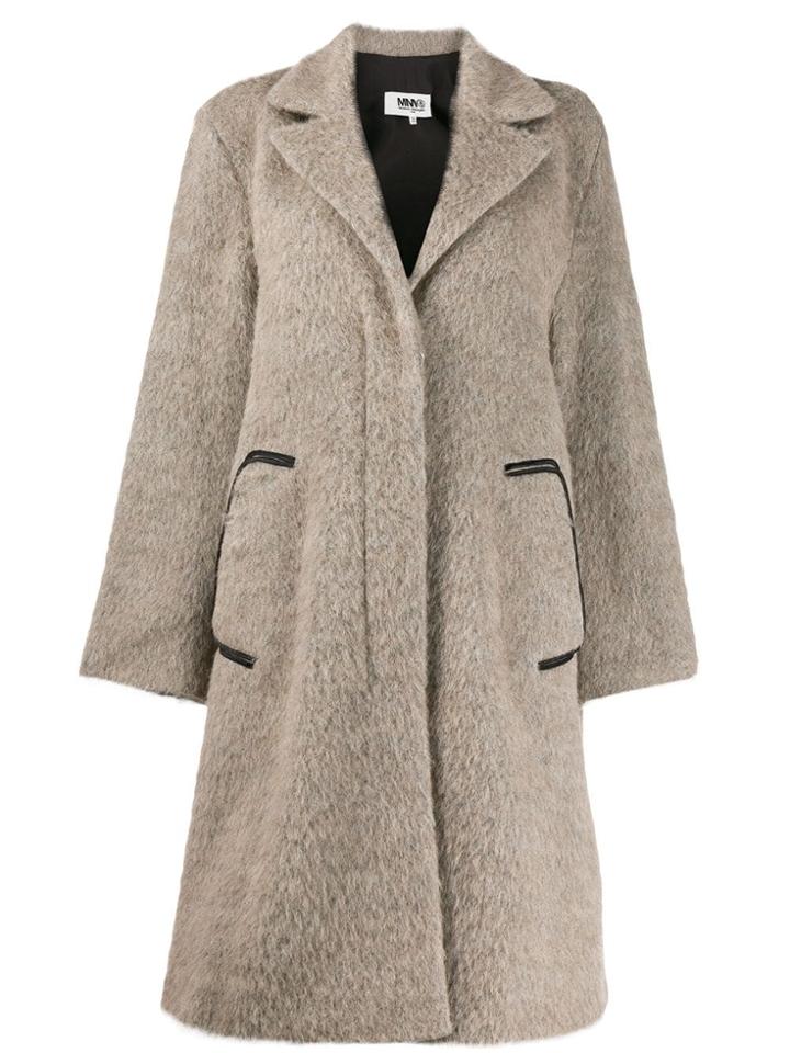 Mm6 Maison Margiela Mohair Coat - Neutrals