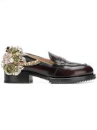 No21 Crystal Patch Chunky Loafers - Red