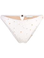 Fleur Du Mal Tanga Bikini Bottom - White