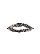 M. Cohen 4 Layer Tetra Bead Wrap Bracelet - Black