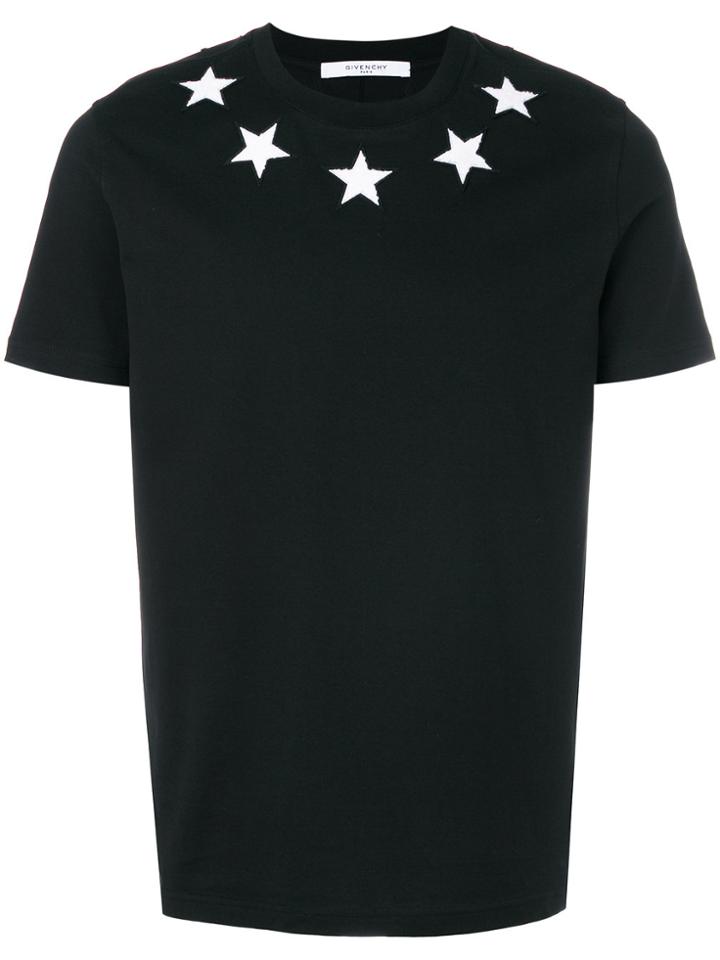 Givenchy Cuban-fit Star Appliqué T-shirt - Black