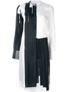 Dkny Trompe L Oeil Print Overlay Dress, Women's, Size: 4, Black, Silk/polyester